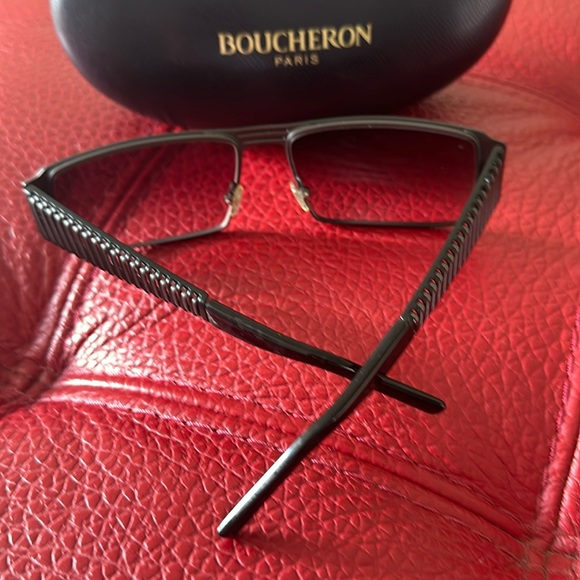 Boucheron Paris Bes 104.01 59-16-140 stunning gunmetal sunglasses - Picture 5 of 12